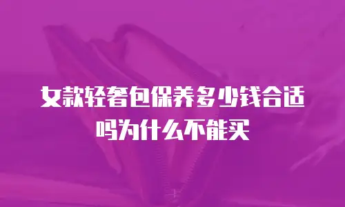 女款轻奢包保养多少钱合适吗为什么不能买