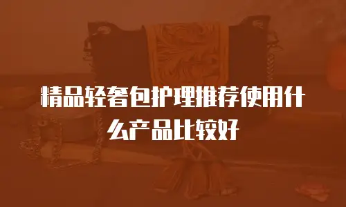 精品轻奢包护理推荐使用什么产品比较好