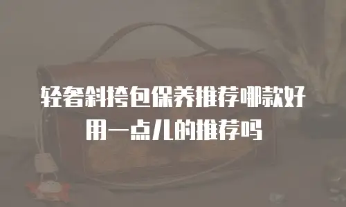 轻奢斜挎包保养推荐哪款好用一点儿的推荐吗