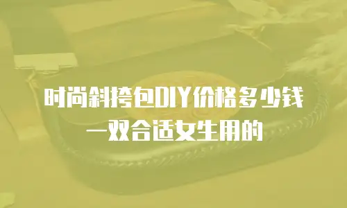 时尚斜挎包DIY价格多少钱一双合适女生用的