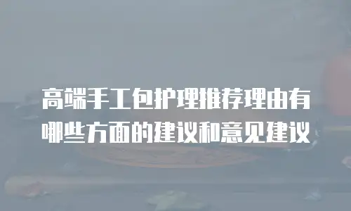 高端手工包护理推荐理由有哪些方面的建议和意见建议