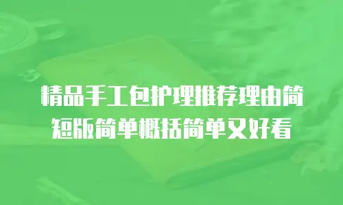 精品手工包护理推荐理由简短版简单概括简单又好看