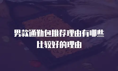 男款通勤包推荐理由有哪些比较好的理由