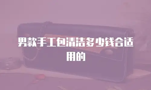 男款手工包清洁多少钱合适用的