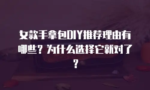 女款手拿包DIY推荐理由有哪些？为什么选择它就对了？