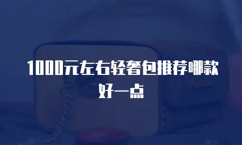 1000元左右轻奢包推荐哪款好一点