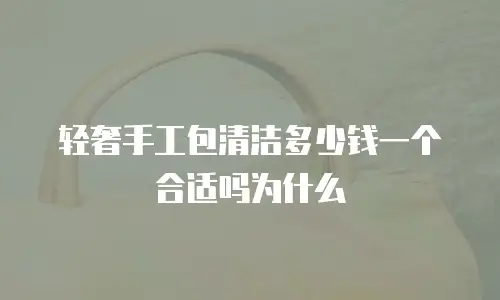 轻奢手工包清洁多少钱一个合适吗为什么