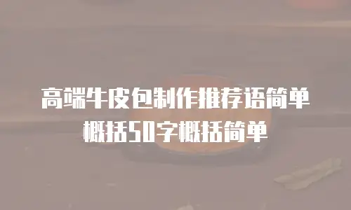高端牛皮包制作推荐语简单概括50字概括简单