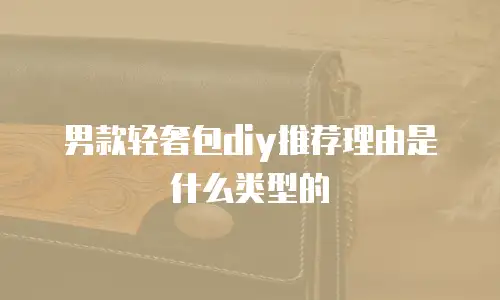 男款轻奢包diy推荐理由是什么类型的