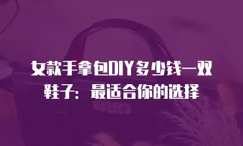 女款手拿包DIY多少钱一双鞋子：最适合你的选择