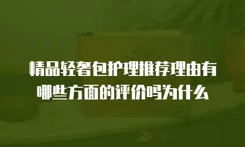 精品轻奢包护理推荐理由有哪些方面的评价吗为什么