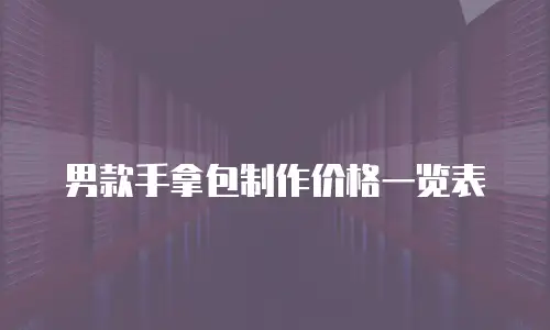 男款手拿包制作价格一览表