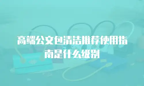 高端公文包清洁推荐使用指南是什么级别