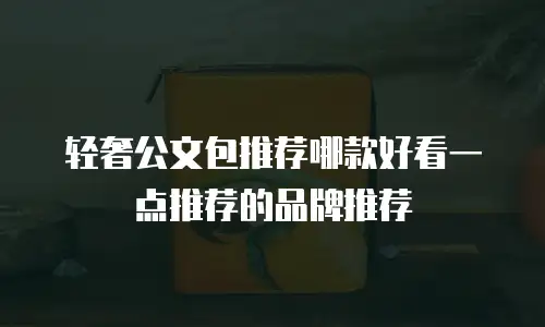 轻奢公文包推荐哪款好看一点推荐的品牌推荐