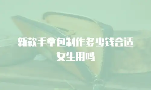 新款手拿包制作多少钱合适女生用吗