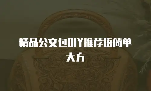 精品公文包DIY推荐语简单大方