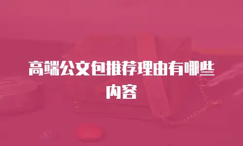 高端公文包推荐理由有哪些内容