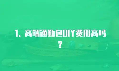 1. 高端通勤包DIY费用高吗？