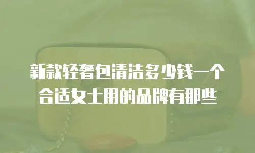 新款轻奢包清洁多少钱一个合适女士用的品牌有那些