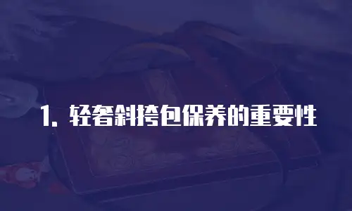 1. 轻奢斜挎包保养的重要性