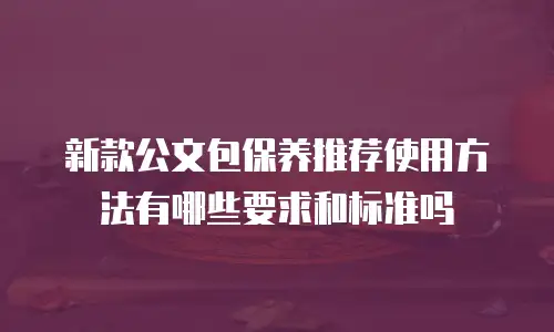 新款公文包保养推荐使用方法有哪些要求和标准吗