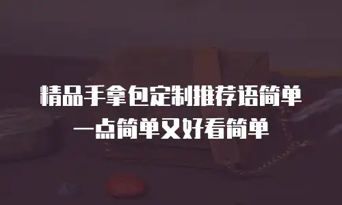 精品手拿包定制推荐语简单一点简单又好看简单