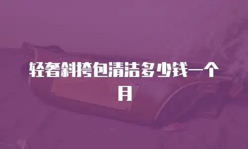 轻奢斜挎包清洁多少钱一个月