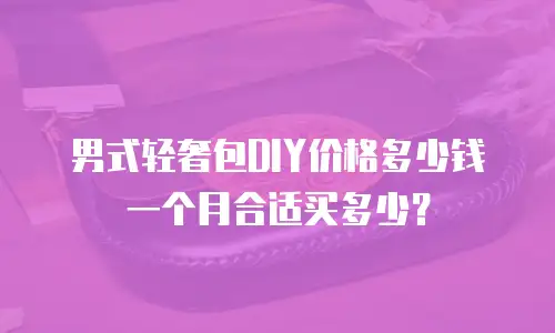 男式轻奢包DIY价格多少钱一个月合适买多少？