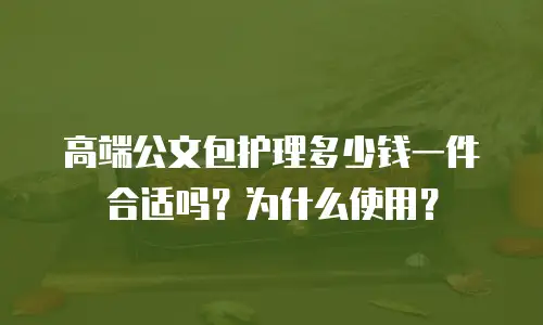 高端公文包护理多少钱一件合适吗？为什么使用？