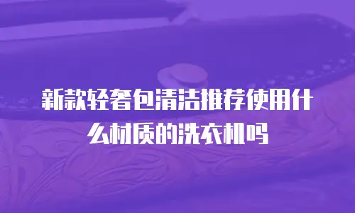 新款轻奢包清洁推荐使用什么材质的洗衣机吗