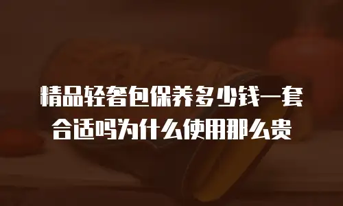 精品轻奢包保养多少钱一套合适吗为什么使用那么贵