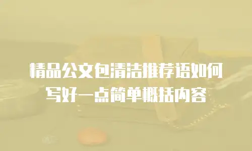 精品公文包清洁推荐语如何写好一点简单概括内容