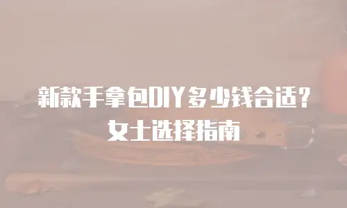 新款手拿包DIY多少钱合适？女士选择指南