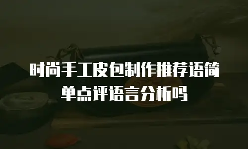 时尚手工皮包制作推荐语简单点评语言分析吗