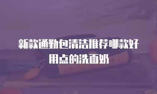 新款通勤包清洁推荐哪款好用点的洗面奶