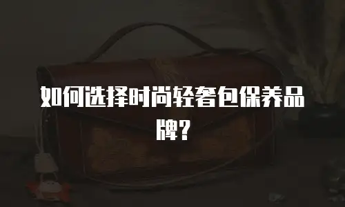 如何选择时尚轻奢包保养品牌？