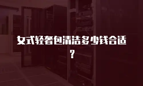 女式轻奢包清洁多少钱合适？
