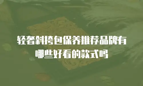 轻奢斜挎包保养推荐品牌有哪些好看的款式吗