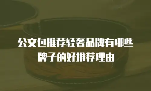 公文包推荐轻奢品牌有哪些牌子的好推荐理由