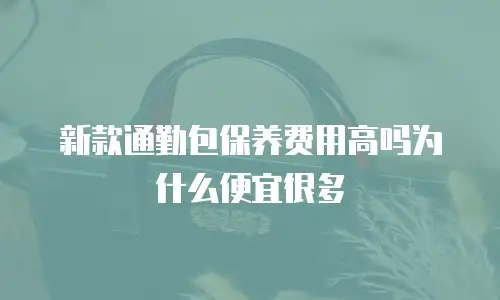 新款通勤包保养费用高吗为什么便宜很多