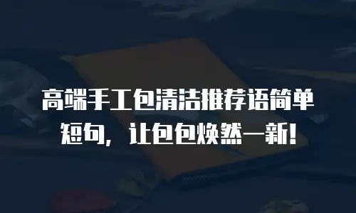 高端手工包清洁推荐语简单短句，让包包焕然一新！