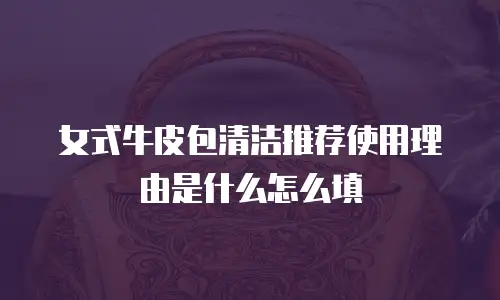 女式牛皮包清洁推荐使用理由是什么怎么填