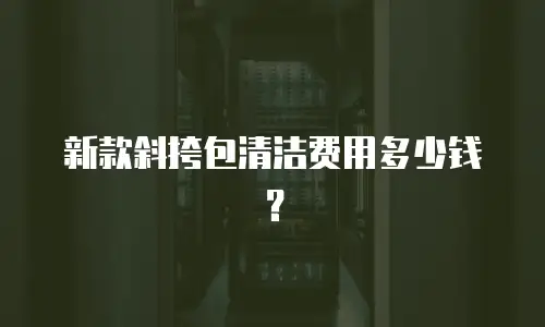 新款斜挎包清洁费用多少钱？