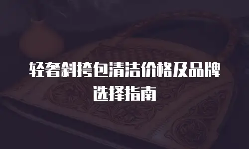 轻奢斜挎包清洁价格及品牌选择指南