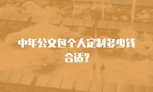 中年公文包个人定制多少钱合适？