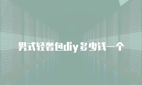 男式轻奢包diy多少钱一个