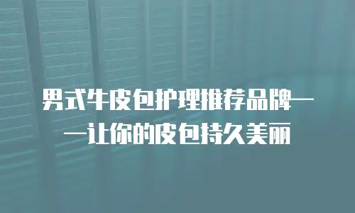  男式牛皮包护理推荐品牌——让你的皮包持久美丽