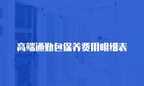 高端通勤包保养费用明细表