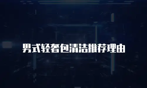 男式轻奢包清洁推荐理由