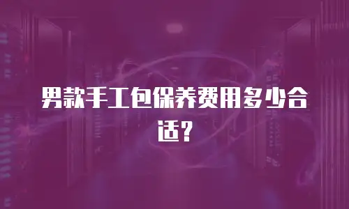 男款手工包保养费用多少合适？
